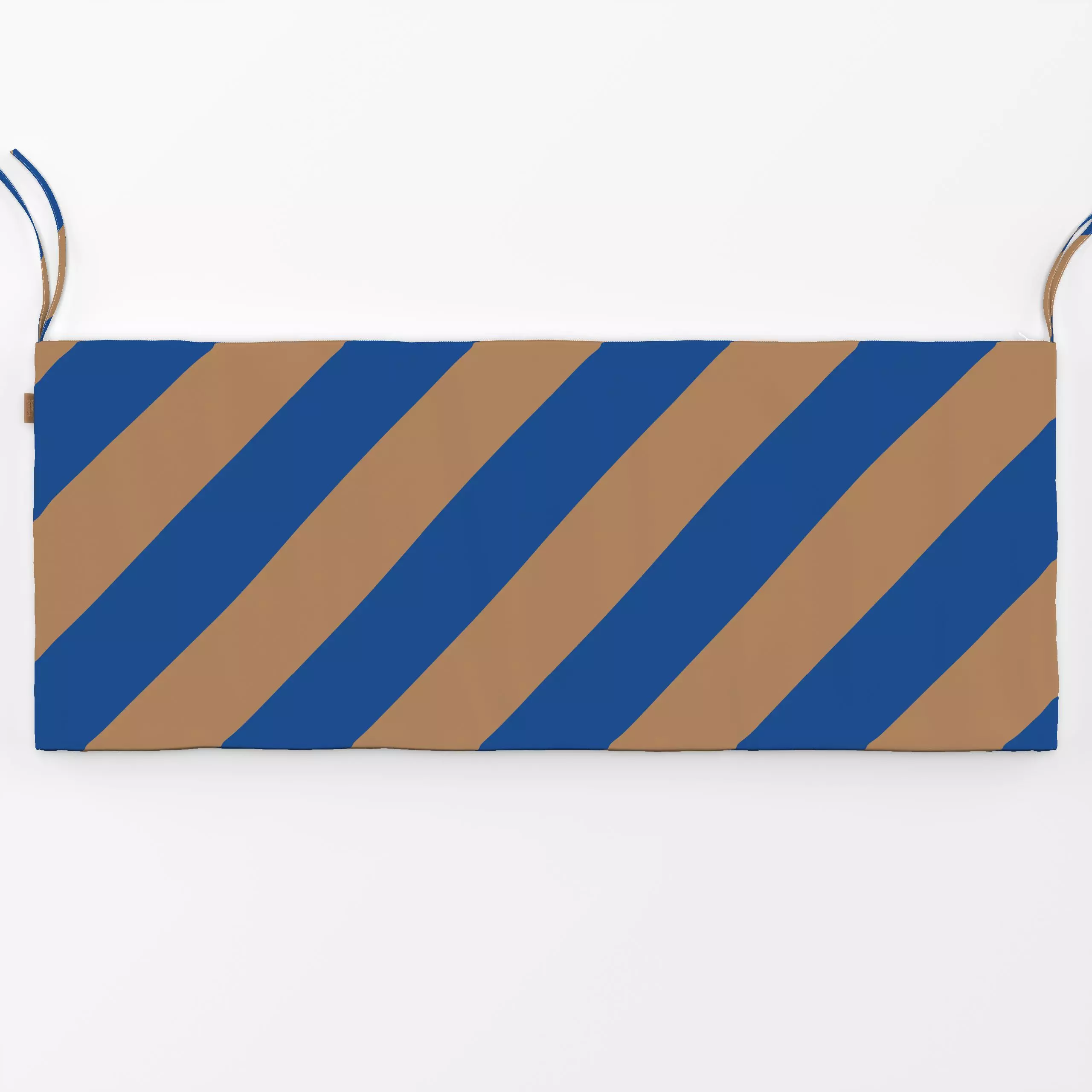 Bankauflage Diagonale Streifen Braun&Blau - Herbst, Winter, Symbole & Muster - von „Lisa Jasmin Bauer"; minimal, trend, mini...