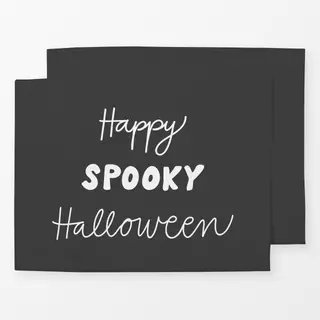 Tischset Happy Spooky Halloween dunkel
