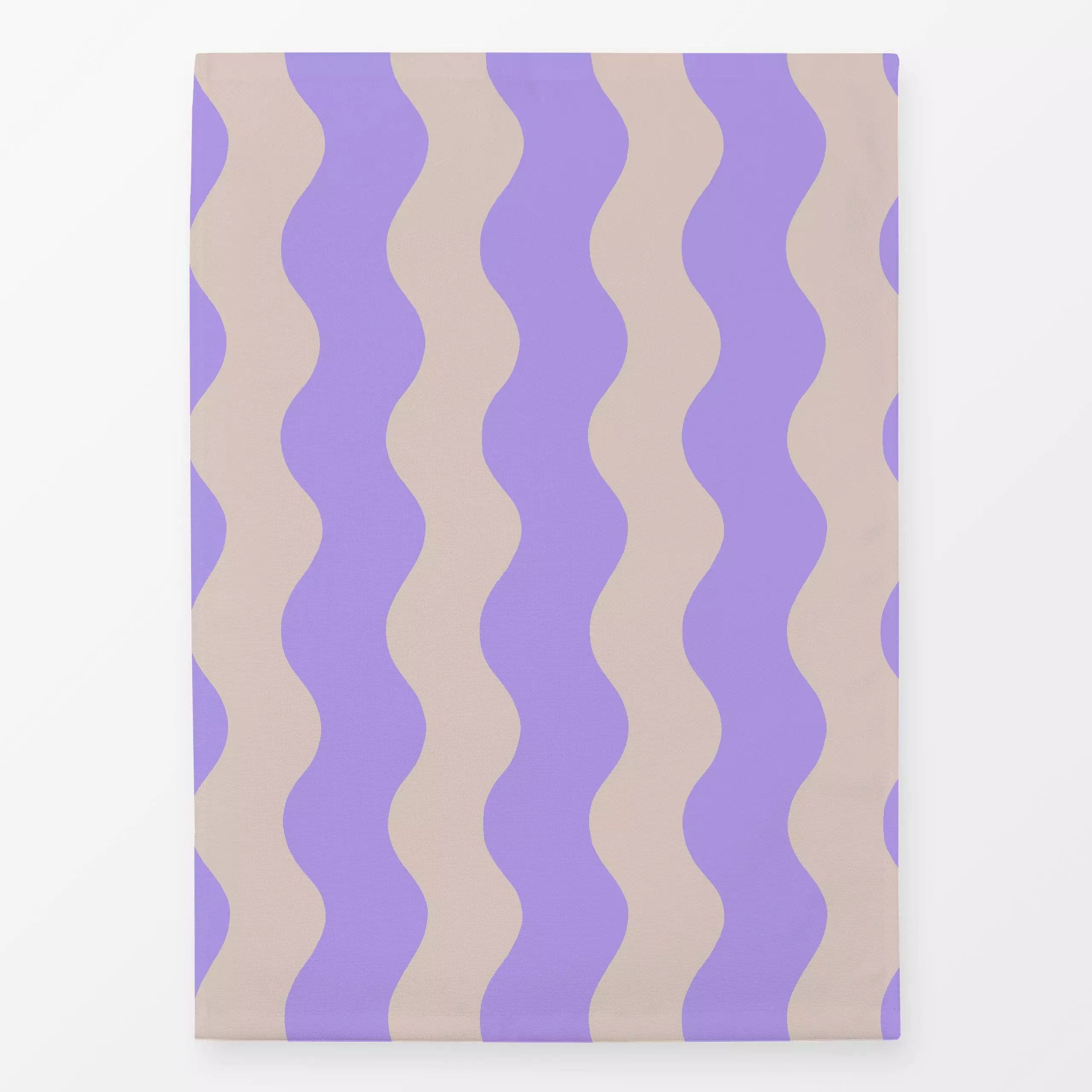 Geschirrtücher Große Wellen flieder beige - Symbole & Muster - von „Studio Kesse"; Kinder, Streifen, Geburt & Baby, Kinderzi...