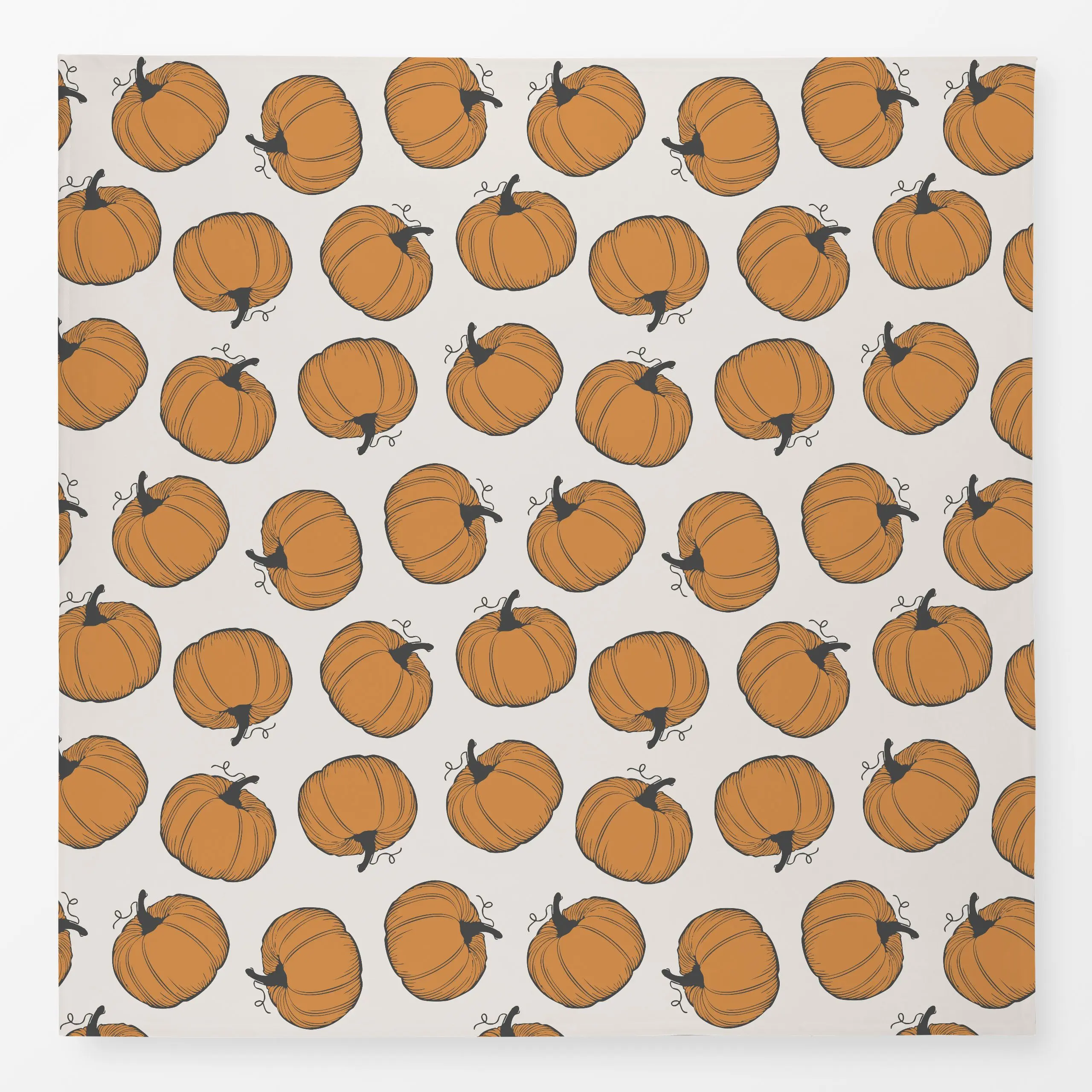 Tischdecke Kürbisorange - Herbst, Gemüse - von „Sara Maria"; Frucht, Herbst, herbstlich, Halloween, Pumpkin, Kurbis, herbstk...