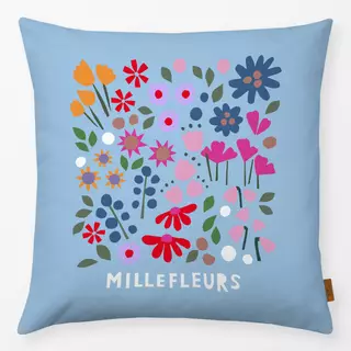 Kissen Millefleurs hellblau