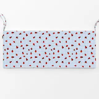 Bankauflage Marienkäfer Kariert Blau