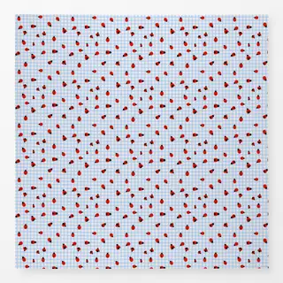 Tischdecke Marienkäfer Kariert Blau