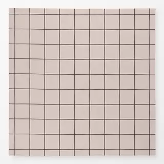 Tischdecke Minimal Karo Schwarz Beige