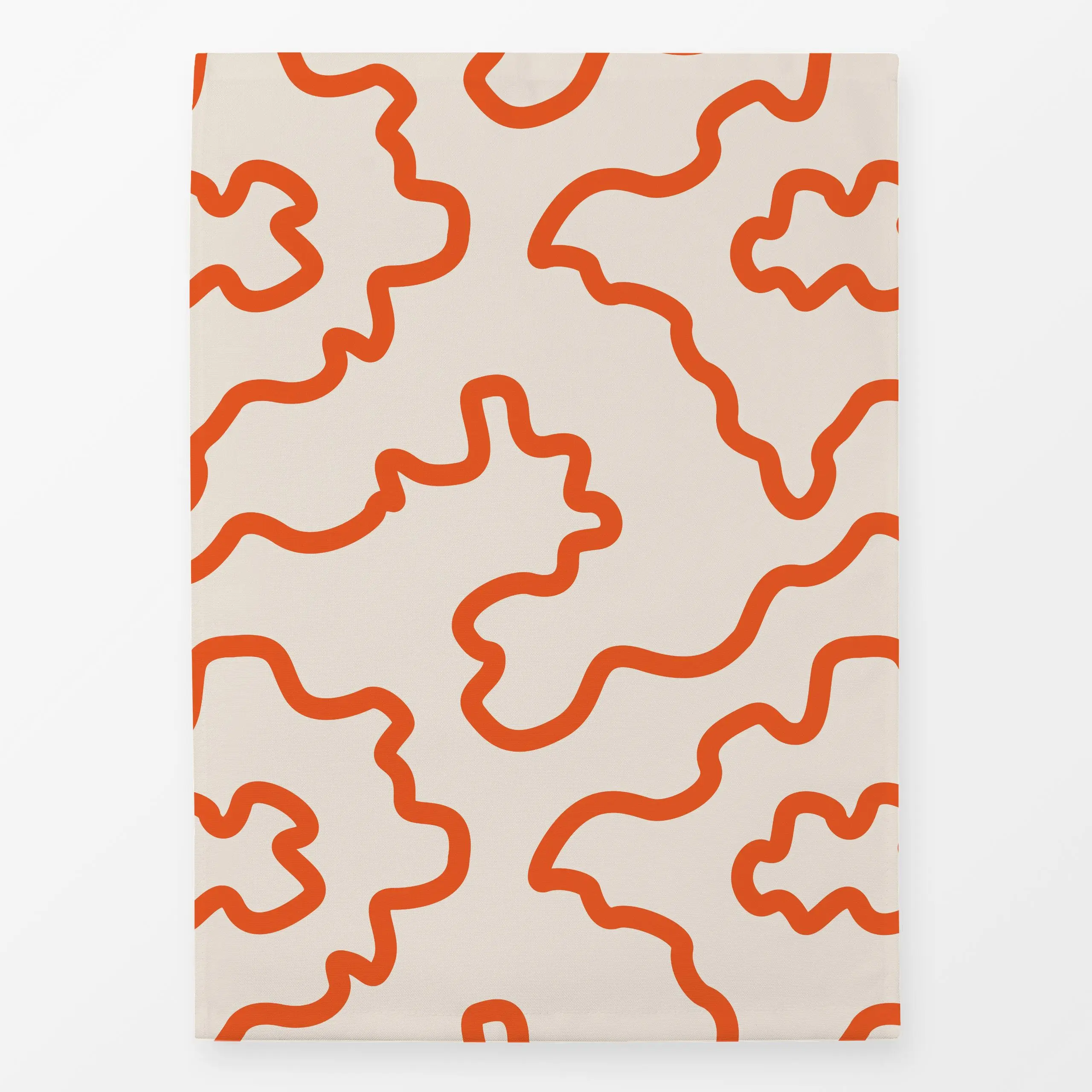 Geschirrtücher Abstract Wavy Lines orange - Natur & Landschaft, Sommer, Symbole & Muster - von „Karen Menzenbach"; minimal, ...