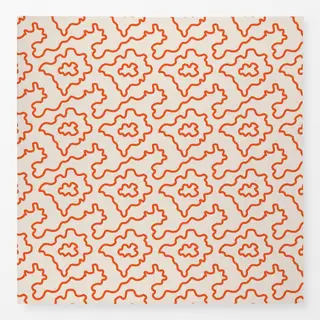 Tischdecke Abstract Wavy Lines orange