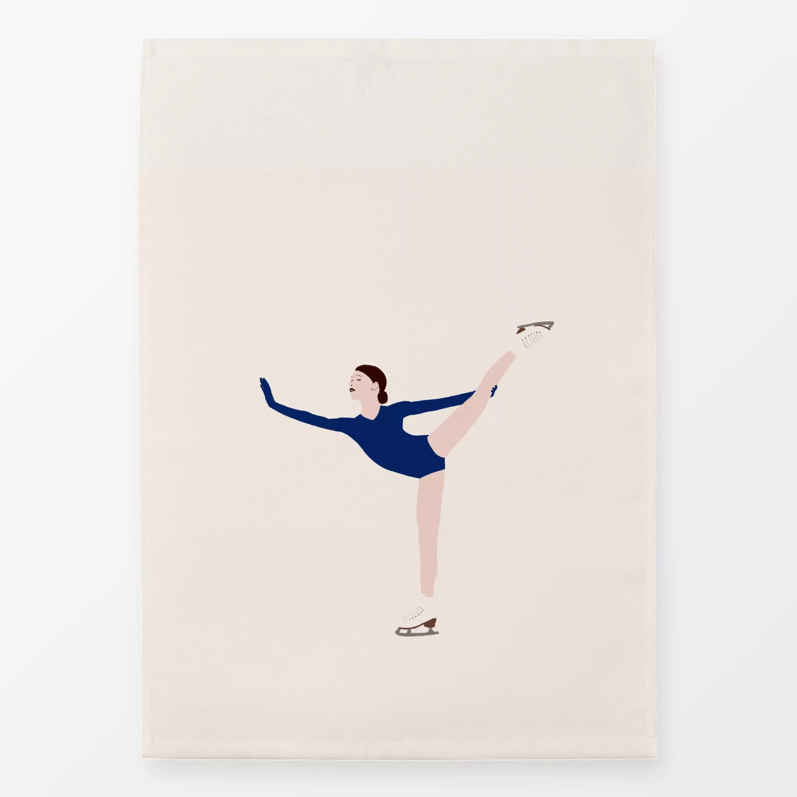 Geschirrtücher Eisläuferin - Sport, Winter - von „Sophie Augustin Illustration"; Winter, Schnee, Sport, schlittschuhe, Winte...