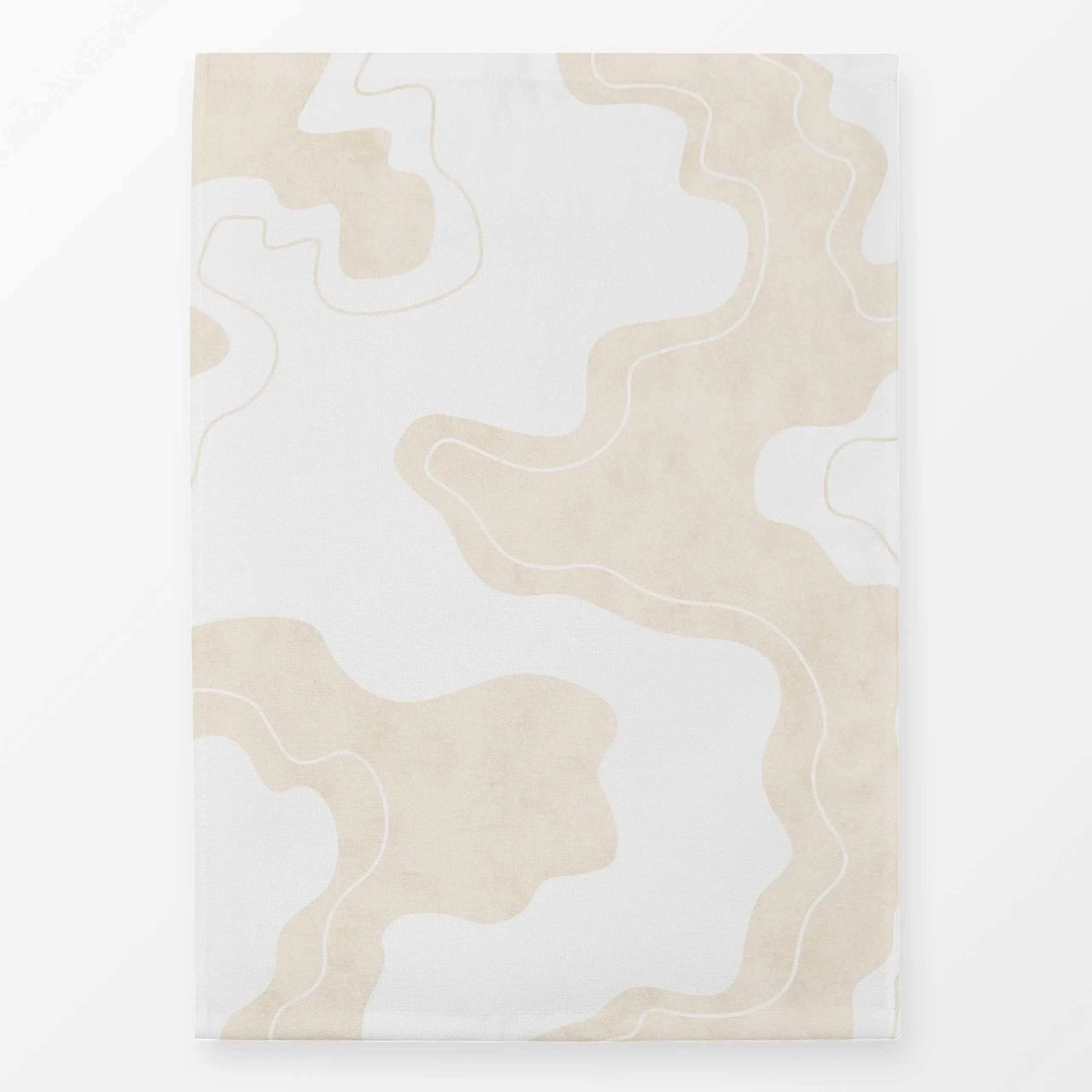Geschirrtücher Water Textures beige - Sommer, Symbole & Muster - von „Karen Menzenbach"; Linien, abstrakt, Meer, beige, Somm...