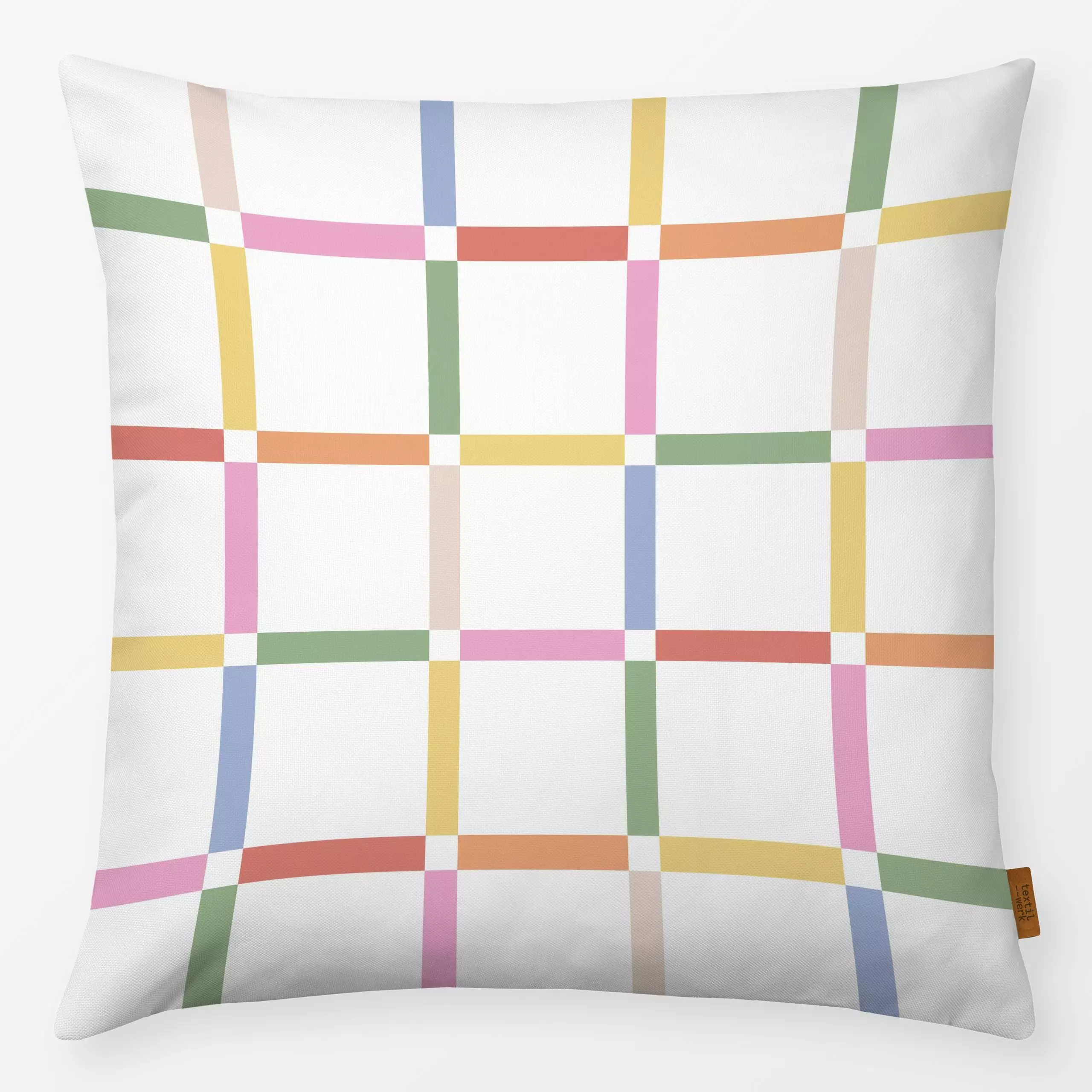 Kissen Karomuster bunt - Herbst, Symbole & Muster - von „Vivian Hasenclever"; minimal, Kinder, modern, trend, Karo, kariert,...