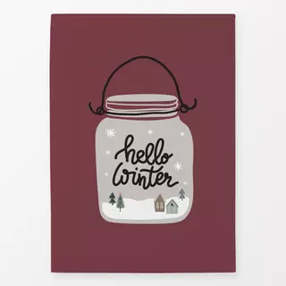 Geschirrtücher Hello Winter Glas - rot