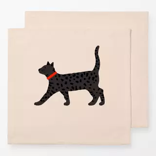Servietten Getigerte Katze mit Halsband