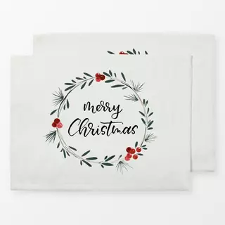 Tischset Kranz Merry Christmas
