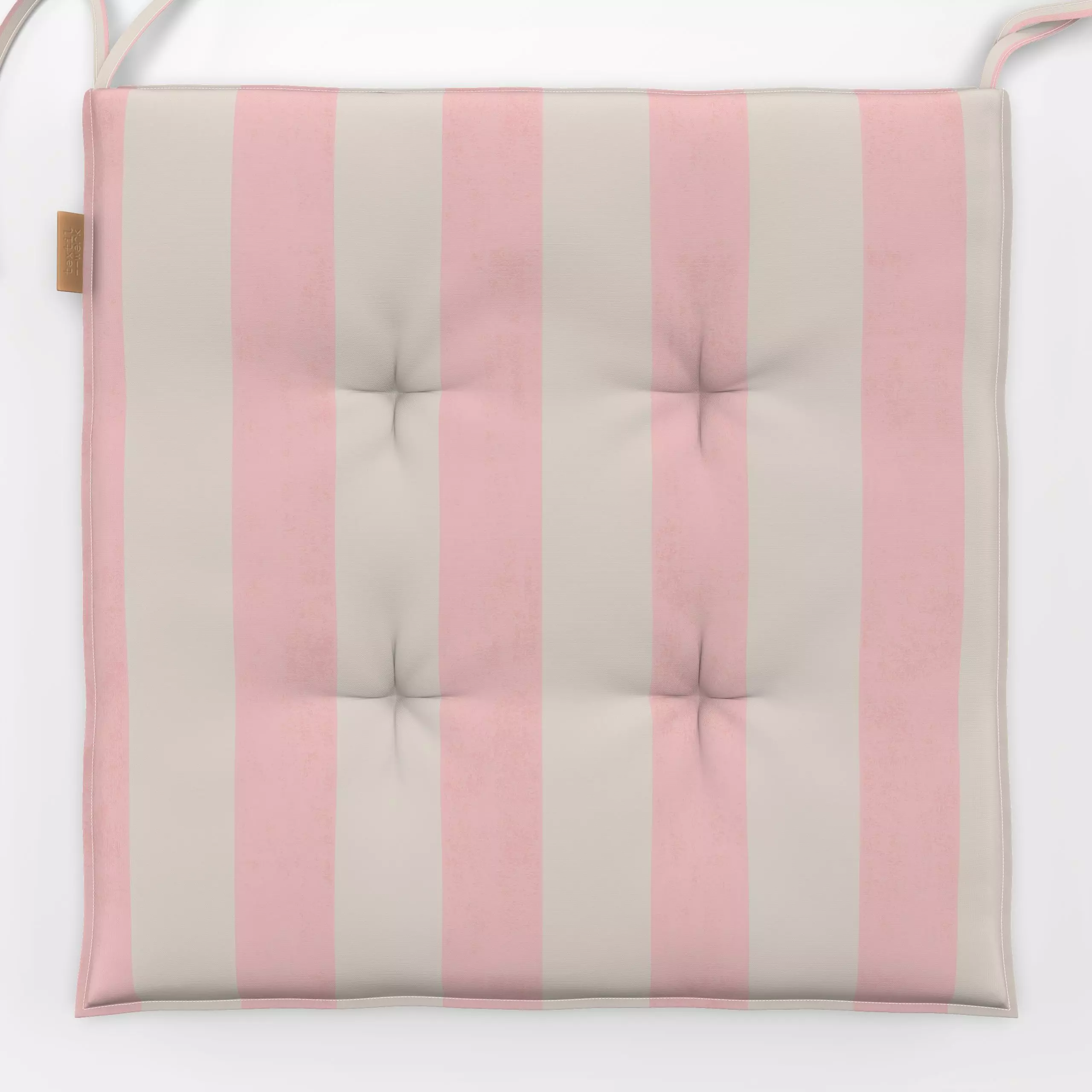 Sitzkissen Bold Stripes rosé creme - Symbole & Muster - von „Studio Kesse"; boho, minimal, Linien, Streifen, rosa, creme, Hy...