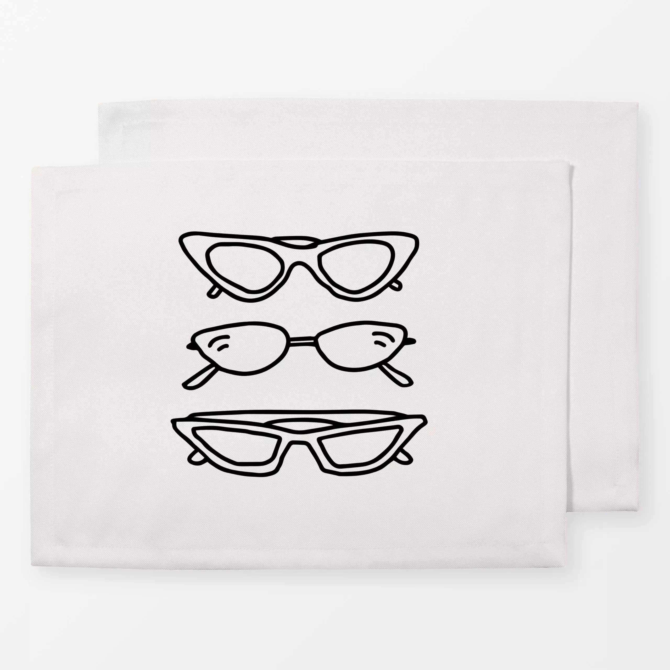 Tischset Sonnenbrillen Schwarz, Sommer, von textilwerk