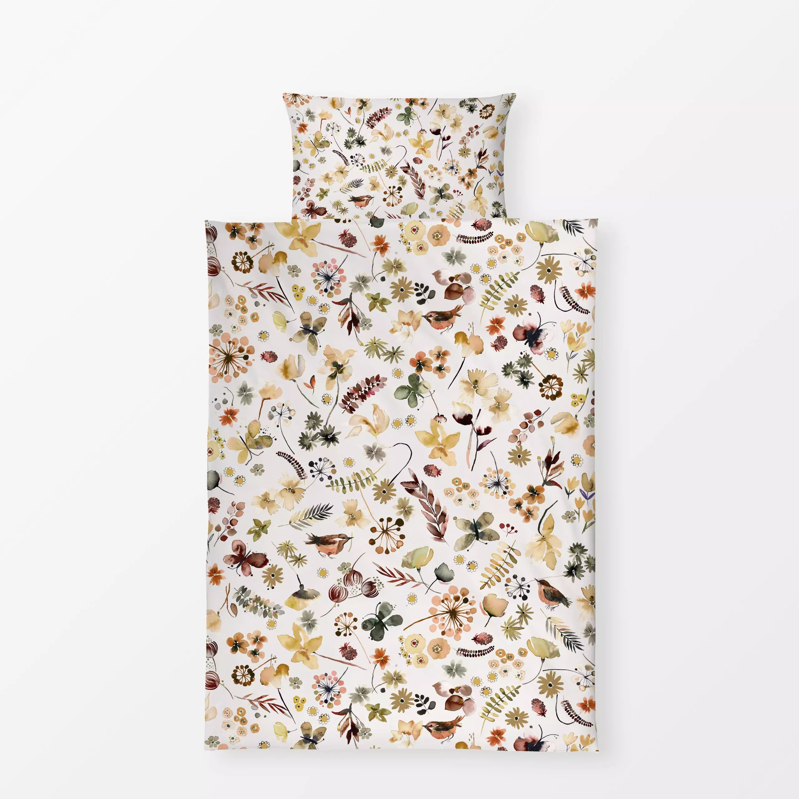 Bettwäsche Wild Nature Plants Beige - Blumen & Florales, Tiere, Pflanzen & Botanik - von „Ninola Design "; Aquarell, Natur, ...