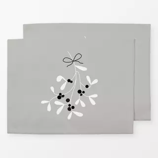 Tischset Christmas Mistletoe grey