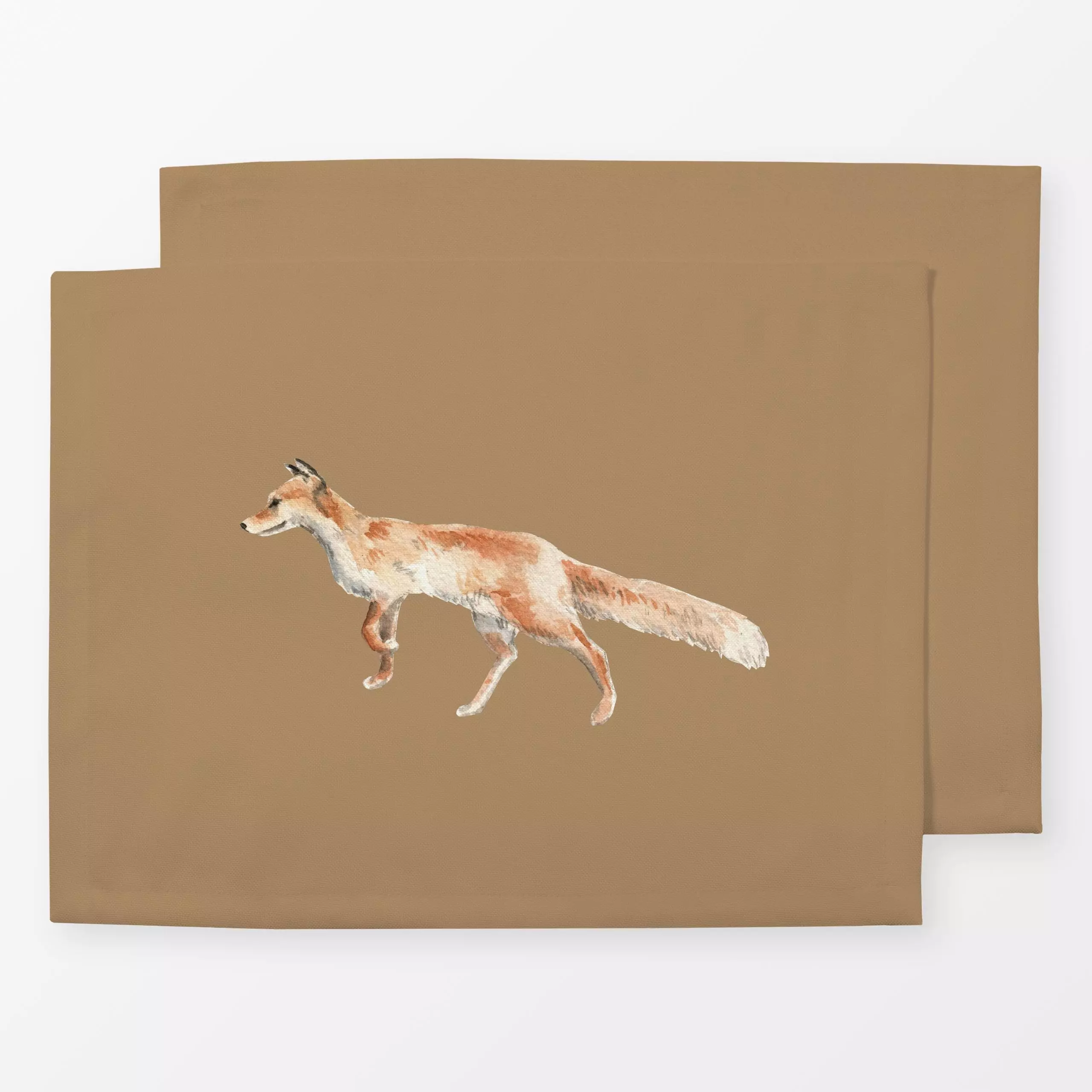 Tischset Fuchs icedcoffee - Herbst, Natur & Landschaft, Tiere - von „Katrin Graff"; Wald, Fuchs, landhaus, rost, Waldtiere, ...