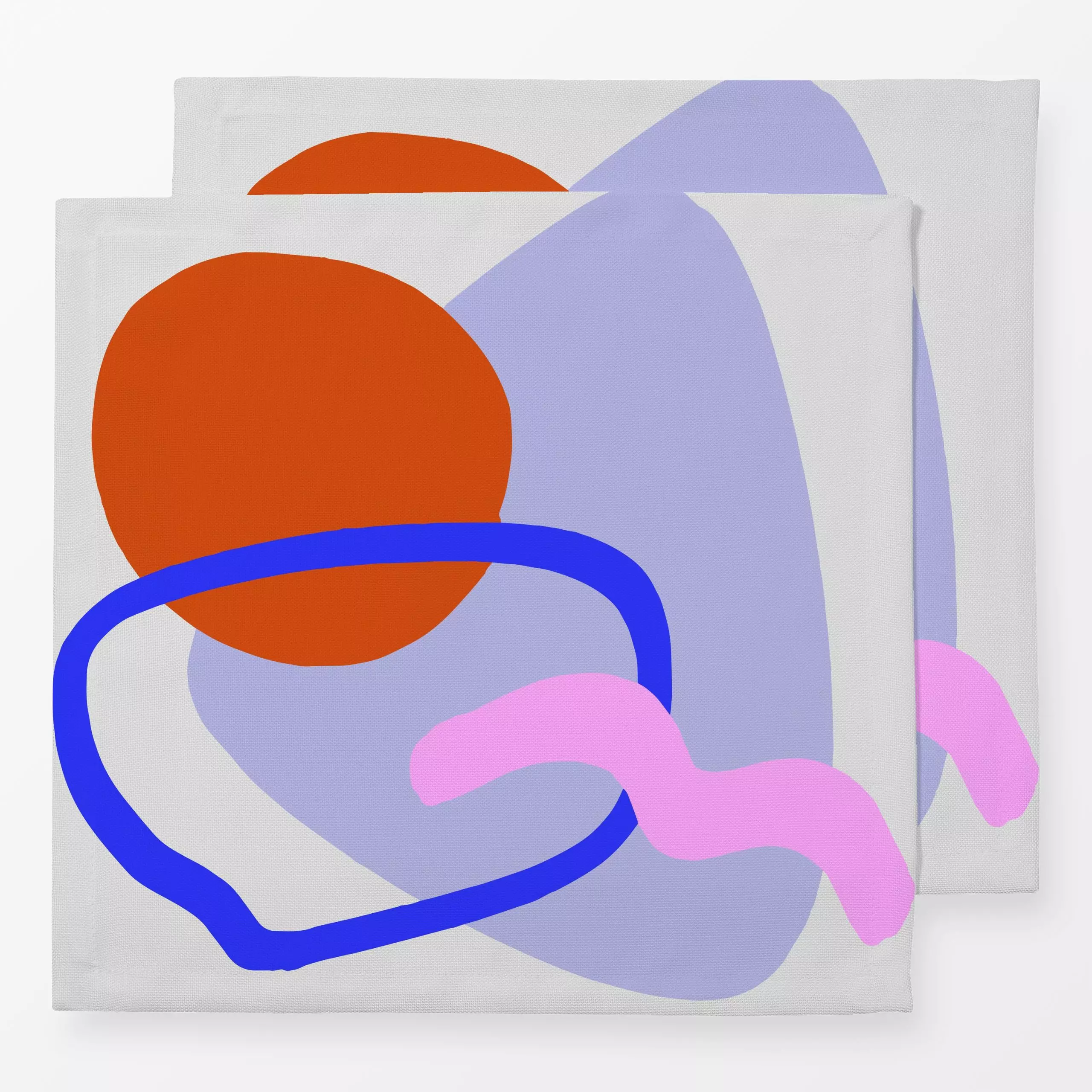 Servietten Bold Shapes 4X - Symbole & Muster - von „Mareike Böhmer"; linie, abstrakt, formen, bunt, Line, organisch, Form