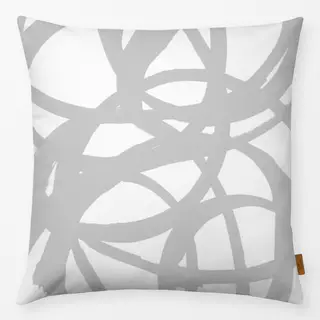 Kissen Scribble Ink Light Gray