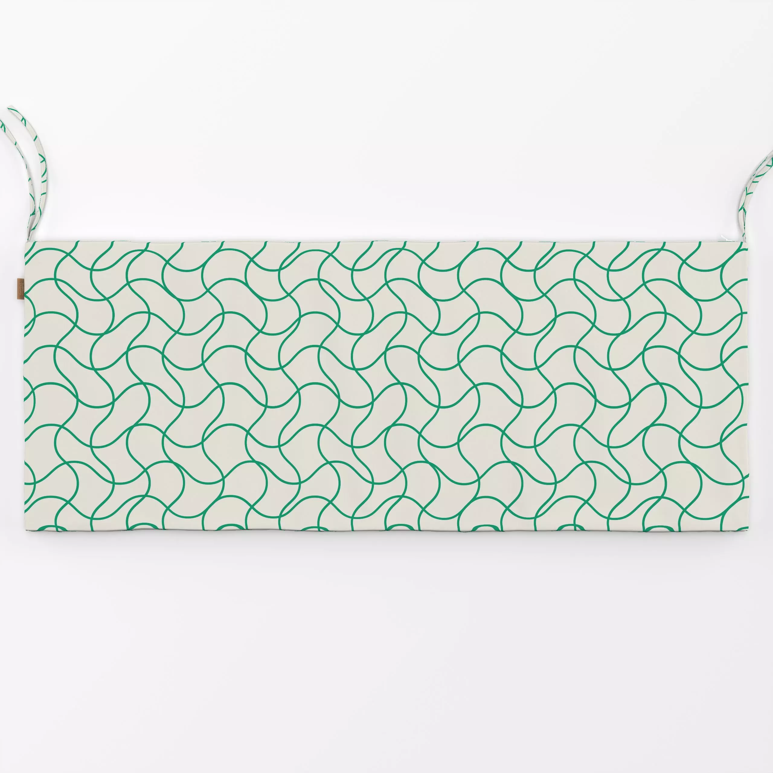 Bankauflage Wellen Karo Netz Grün Beige - Sommer, Symbole & Muster, Retro & Vintage - von „Mareen Heinz"; Muster, Linien, Sa...