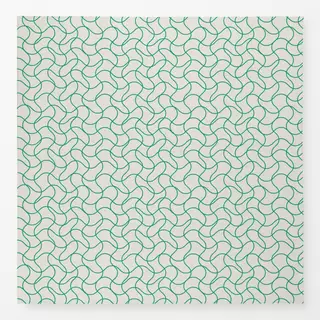 Tischdecke Wellen Karo Netz Grün Beige