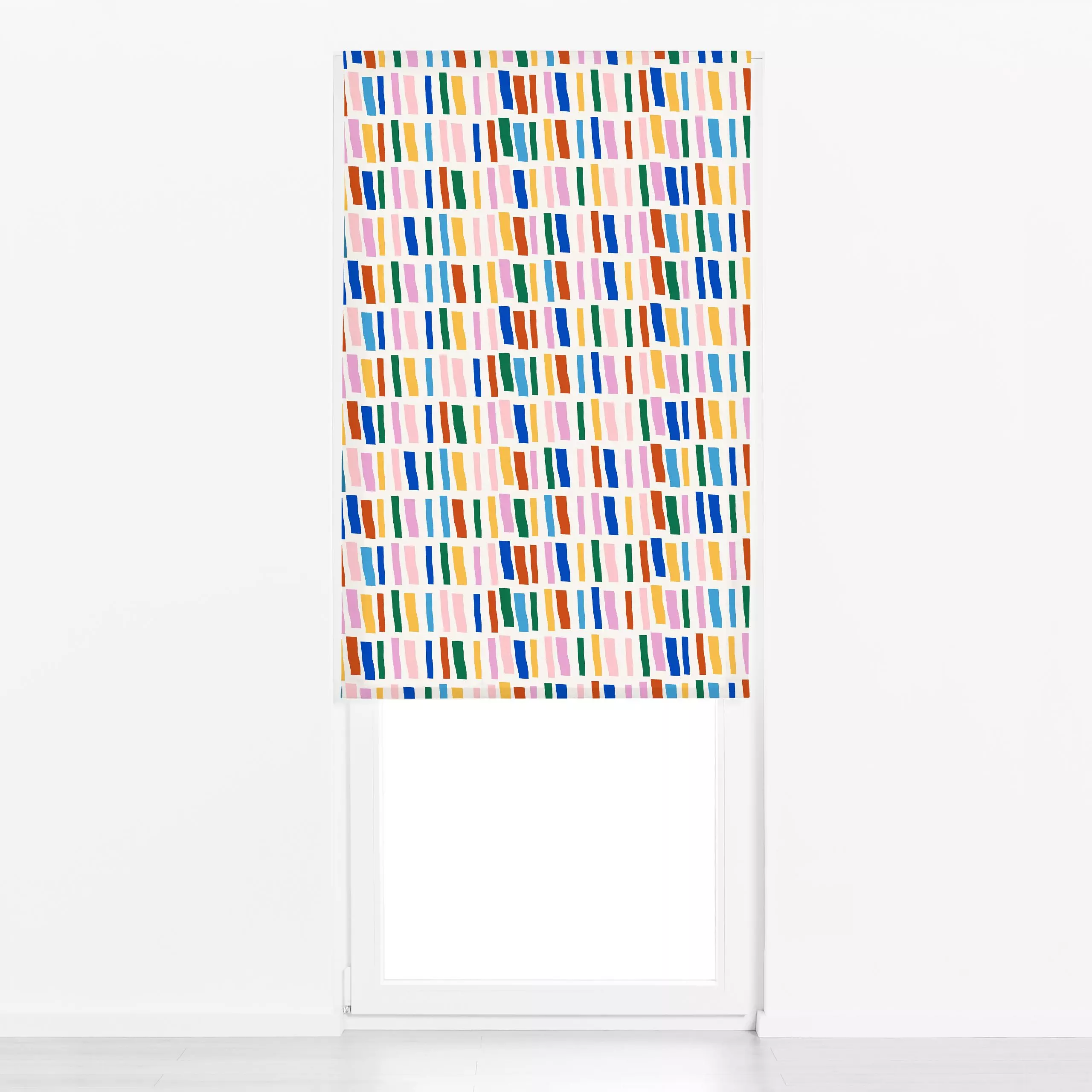Raffrollo Rainbow Stripes - Liebe, Romantik & Pride, Symbole & Muster - von „Lisa Jasmin Bauer"; Regenbogen, modern, cutouts...