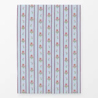 Geschirrtücher Flowers and lines light blue