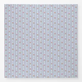 Tischdecke Flowers and lines light blue