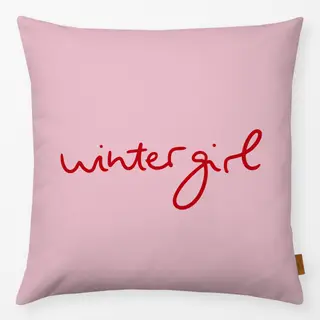 Kissen Wintergirl rose pink