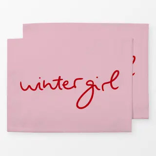 Tischset Wintergirl rose pink