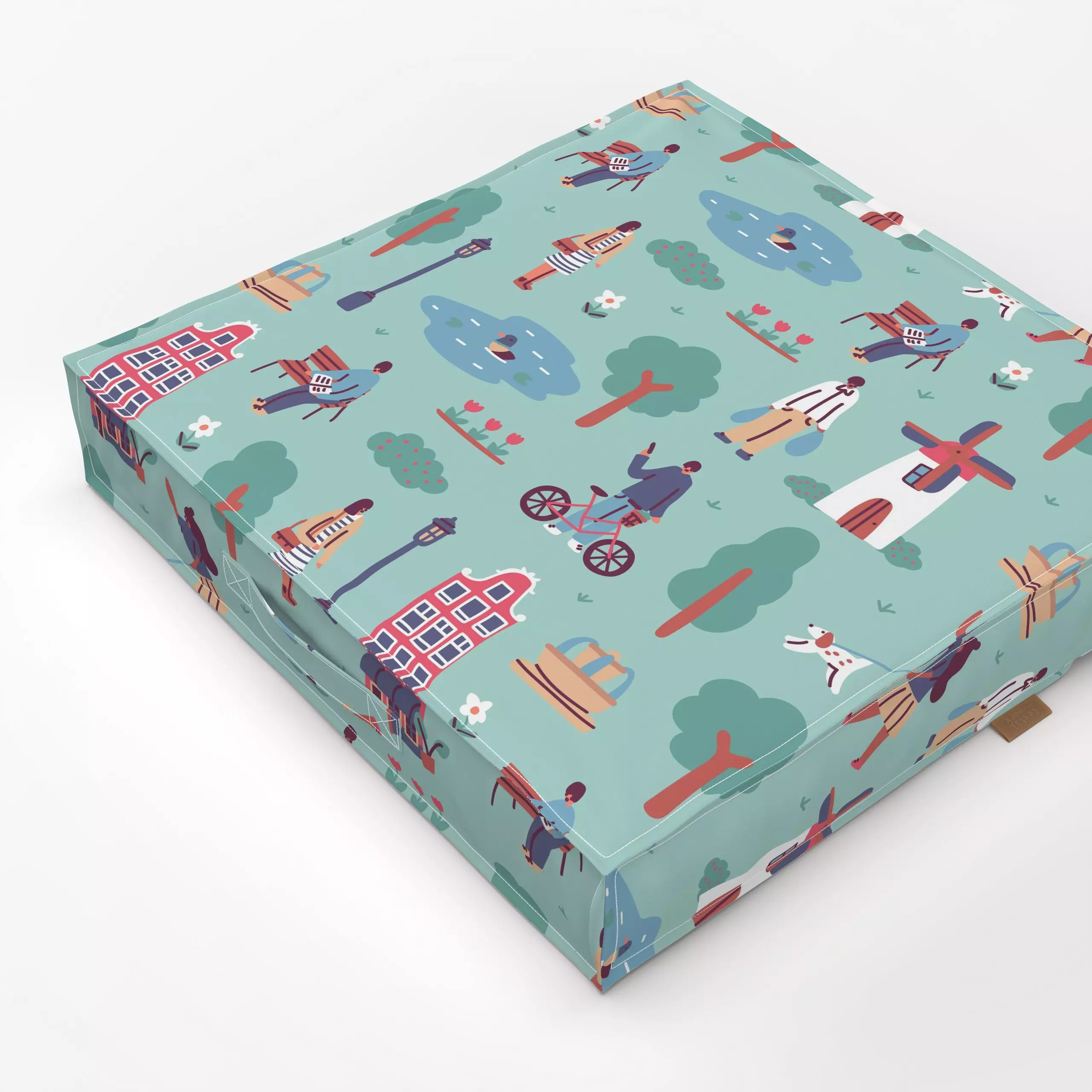 Bodenkissen Holland - Natur & Landschaft, Städte & Länder - von „Sara Maese"; Amsterdam, Holland, Greenery, city, netherland...