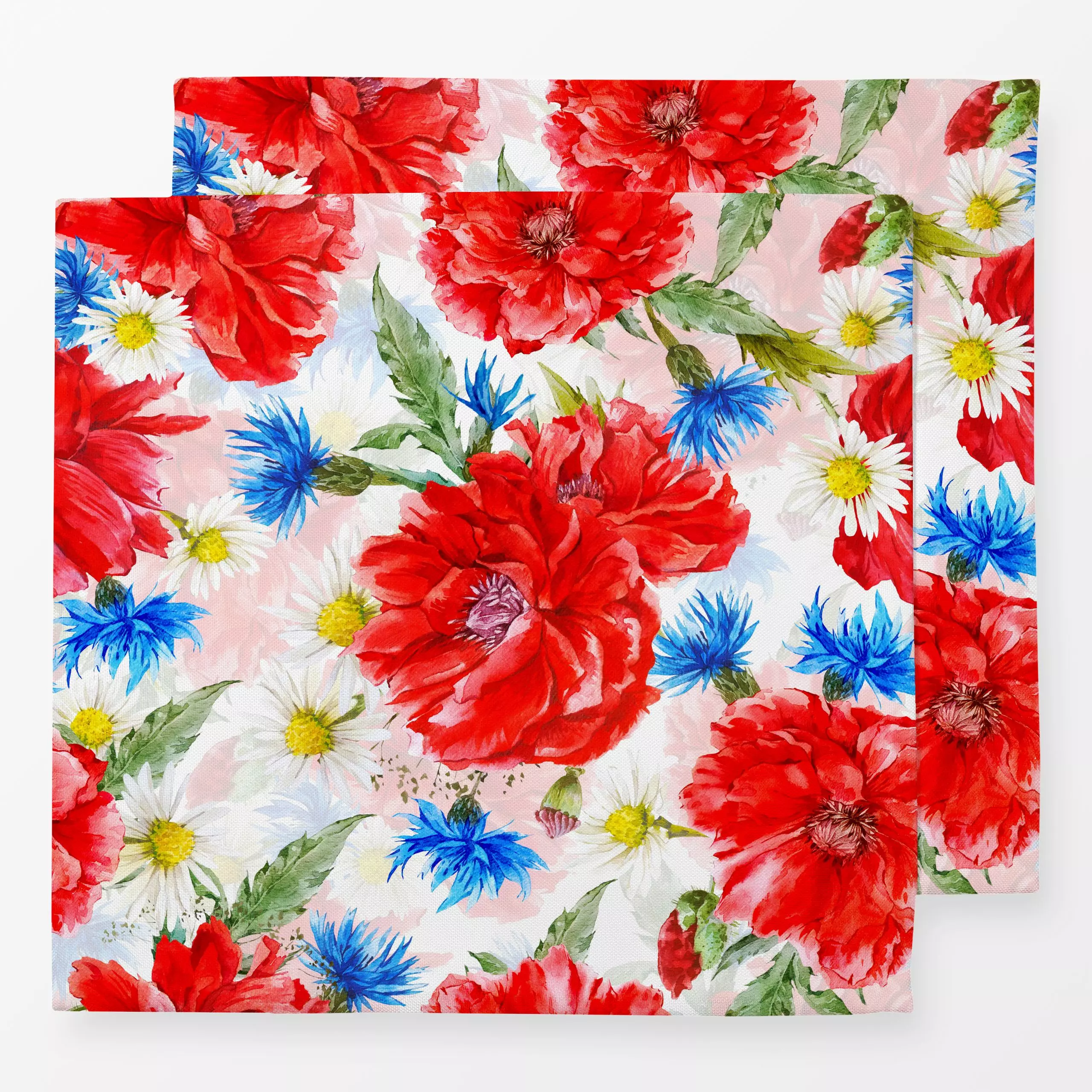 Servietten Wildblumen Wiese - Blumen & Florales, Sommer - von „Uta Naumann"; Blumen, Mohn, Wildblumen, Sommerblumen, Wiesenb...