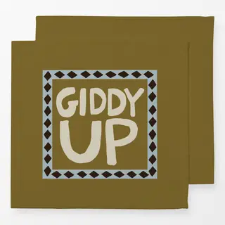 Servietten Giddy Up Typography
