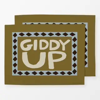 Tischset Giddy Up Typography