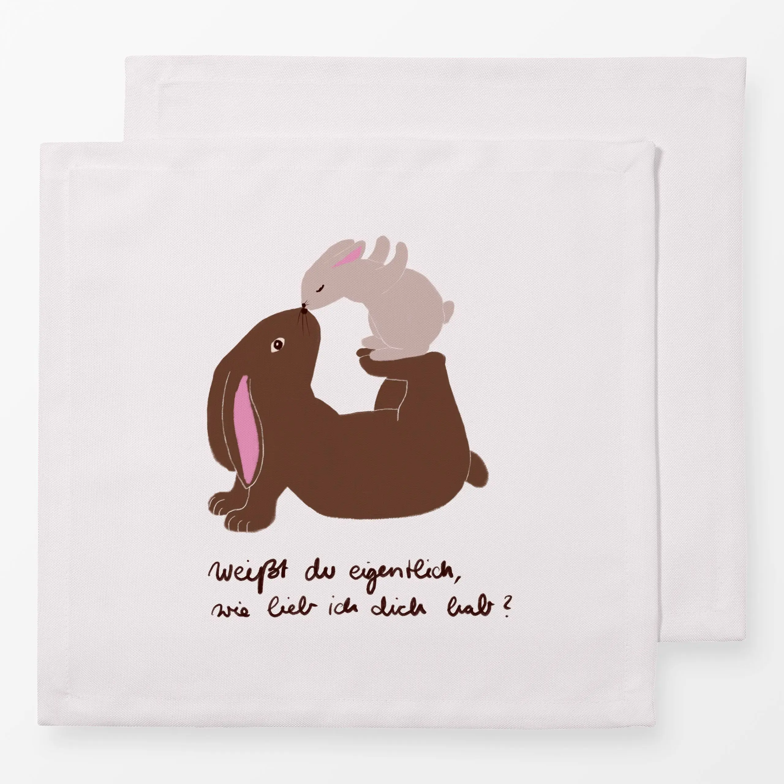 Servietten Hase Weißt du eigentlich - Frühling, Liebe, Romantik & Pride, Ostern - von „Sophie Augustin Illustration"; Ostern...
