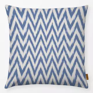 Kissen Zigzag Ikat Blue