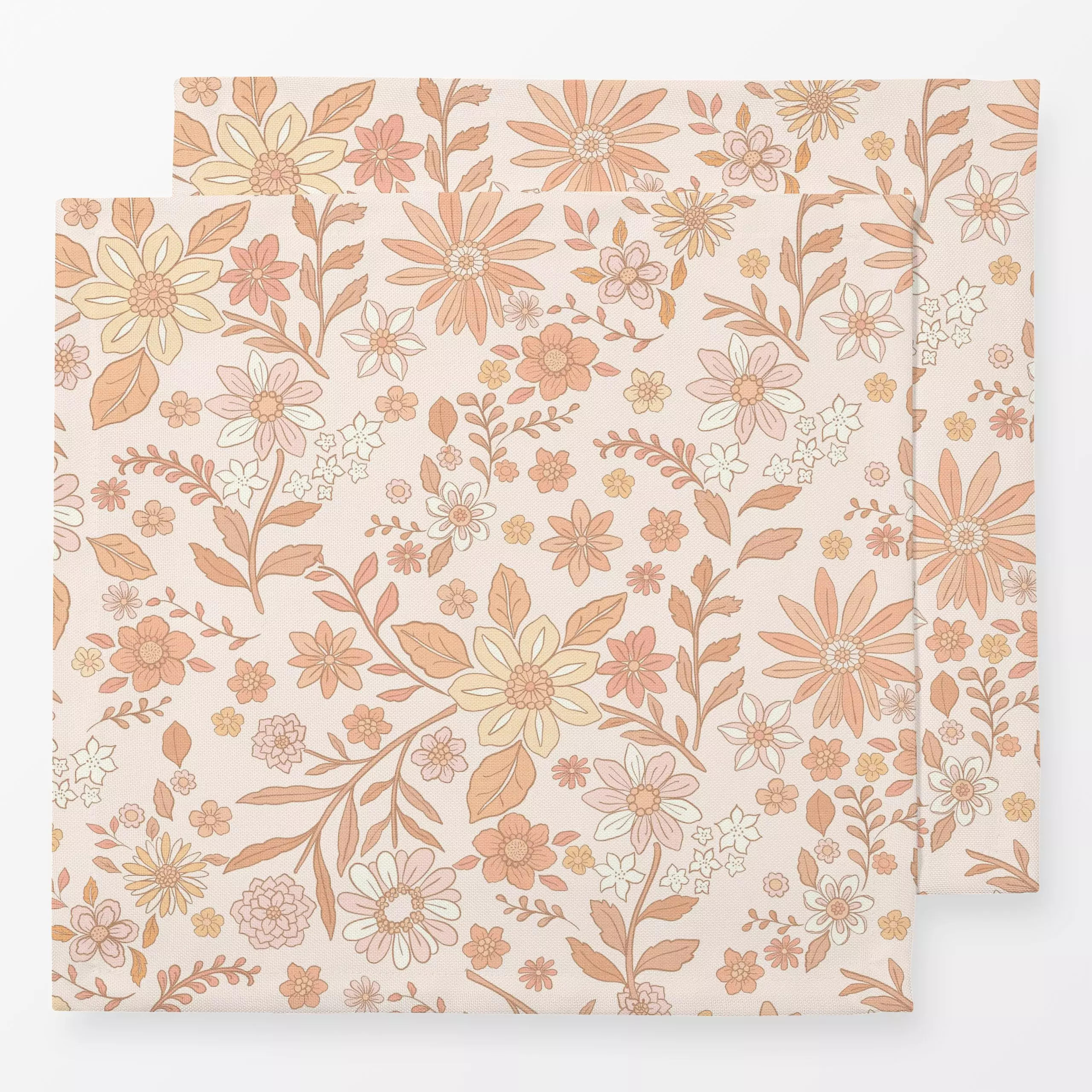 Servietten Boho Flower Power I - Blumen & Florales - von „Bloomery Decor"; boho, Retro, floral, flowers, Bohemian, spring, c...