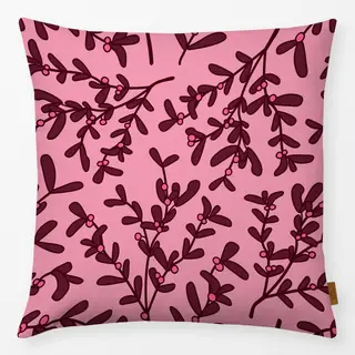 Kissen Mistletoe Pattern berry pink