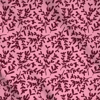 Meterware Mistletoe Pattern berry pink