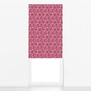 Raffrollo Mistletoe Pattern berry pink