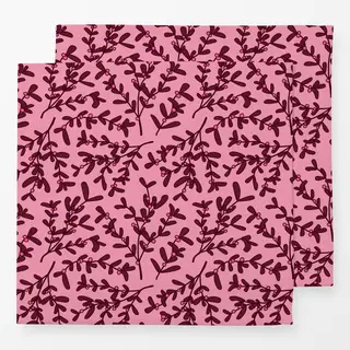 Servietten Mistletoe Pattern berry pink