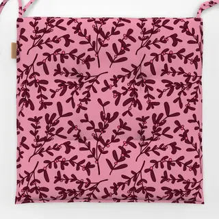 Sitzkissen Mistletoe Pattern berry pink