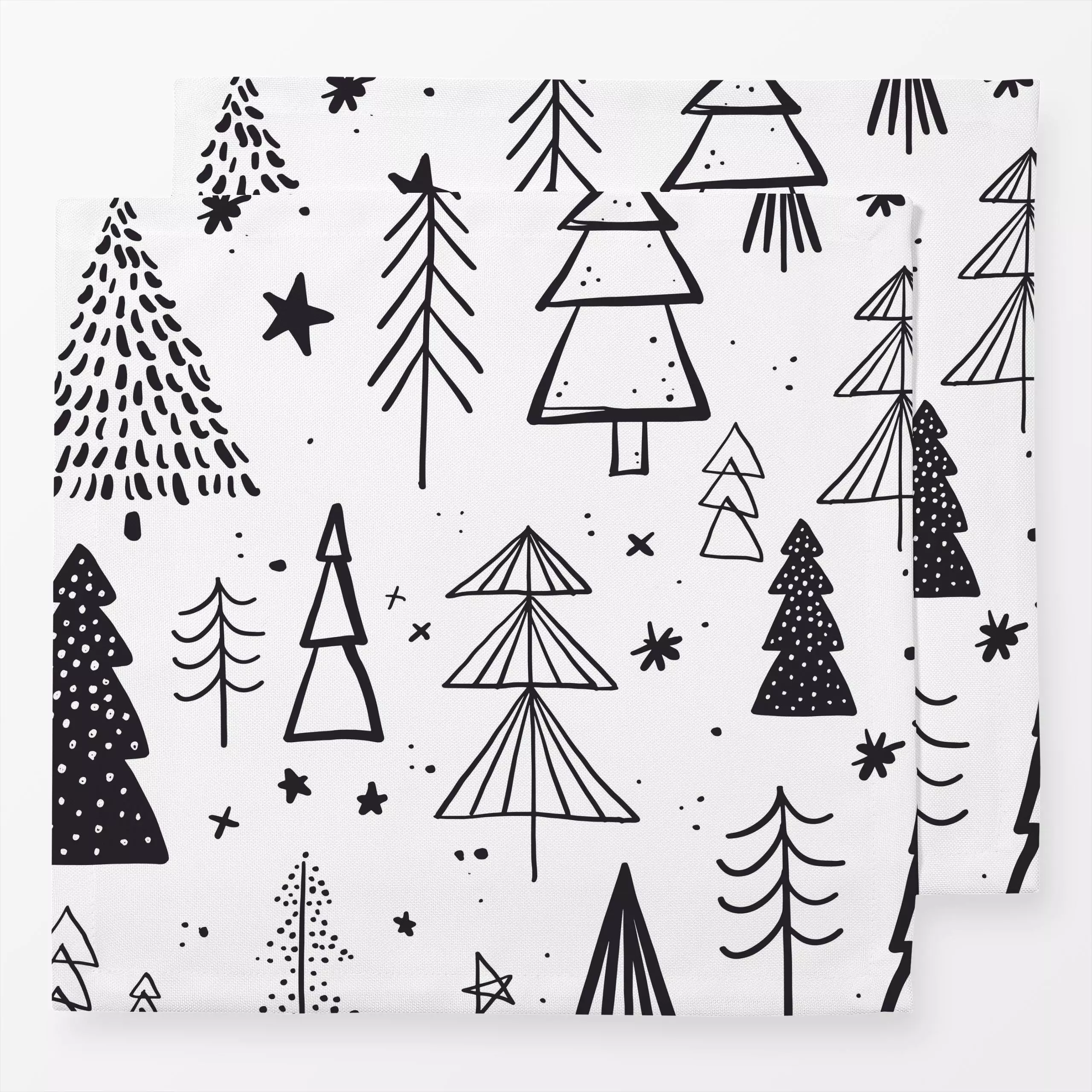 Servietten TREES - Weihnachten, Winter - von „Kruth Design"; Natur, Tanne, Tannenbaum, Weihnachtsbaum, Weihnachten, xmas, we...