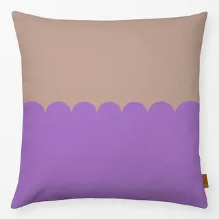 Kissen Wellen Lila beige