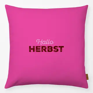 Kissen Bordeaux Pink Hallo Herbst