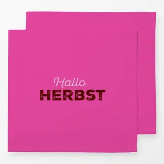 Servietten Bordeaux Pink Hallo Herbst