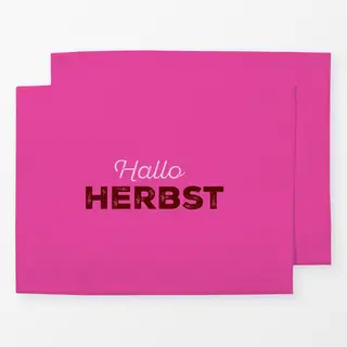 Tischset Bordeaux Pink Hallo Herbst