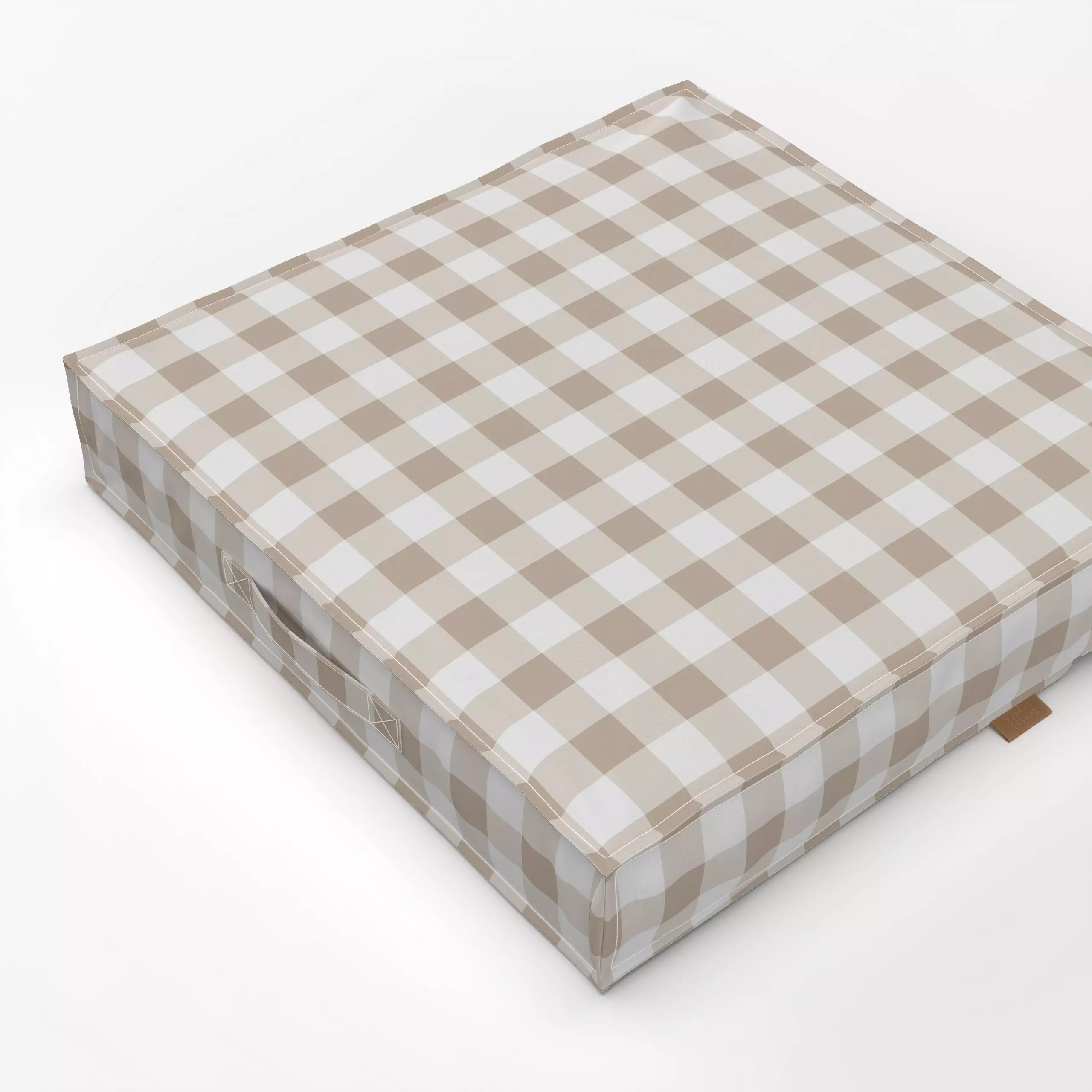 Bodenkissen Small beige Gingham - Symbole & Muster - von „Lisa Jasmin Bauer"; minimal, beige, modern, gingham, simple, Check...
