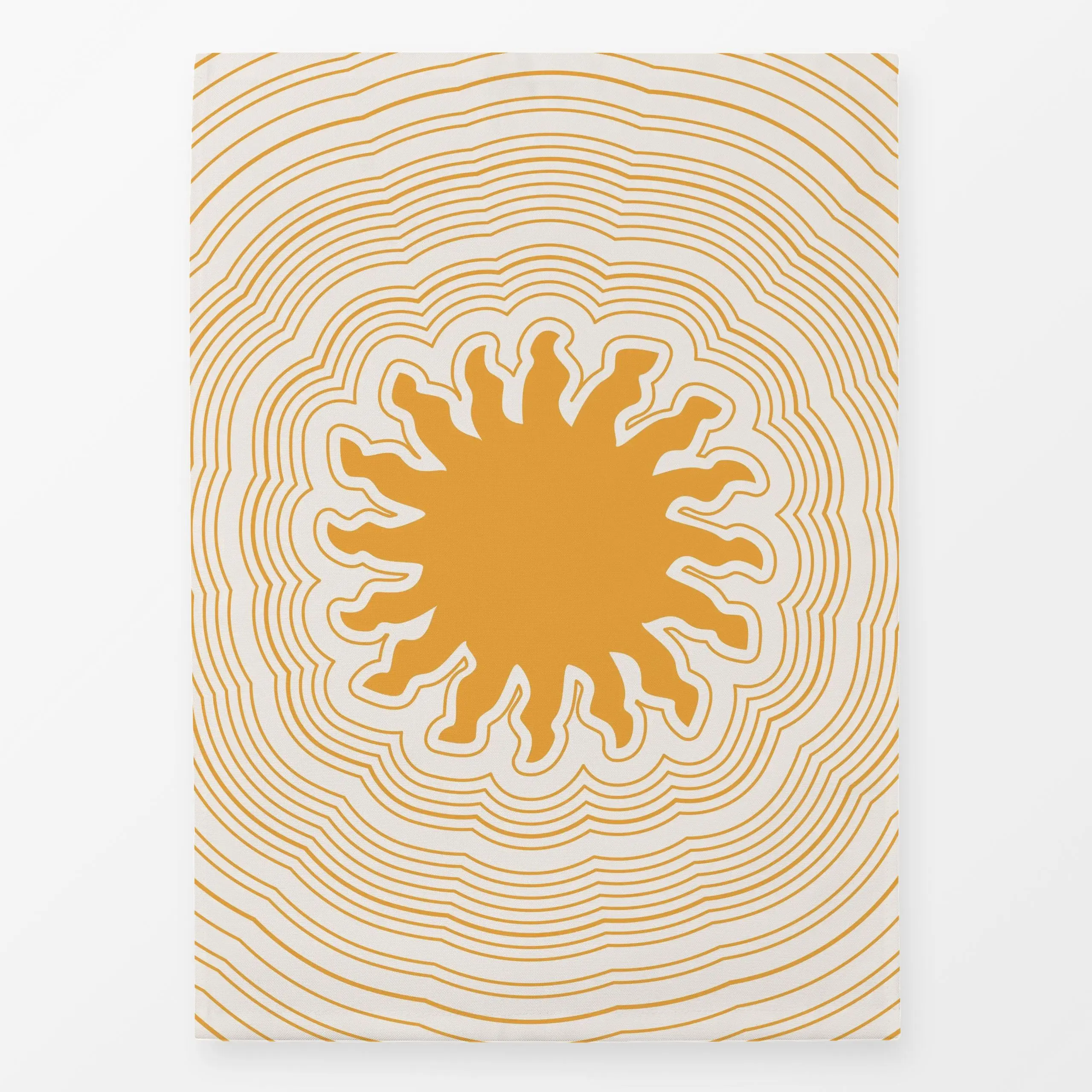 Geschirrtücher Sun Circle Waves white - Natur & Landschaft, Sommer, Symbole & Muster - von „Karen Menzenbach"; boho, Linien,...
