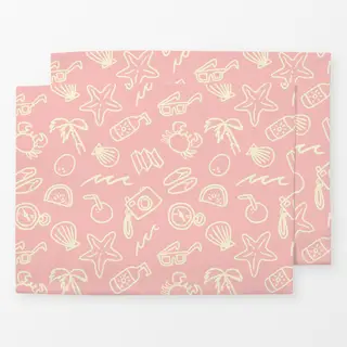 Tischset Roadtrip Essentials Rosa